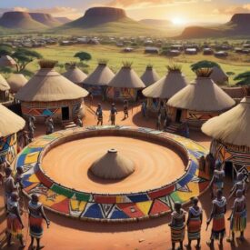 Ndebele_ Tribal imagery representing Ndeble Mythology