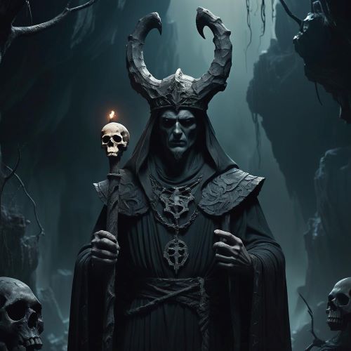 Image of Peckols, the underworld god associated with darkness, death, and ancestral spirits.