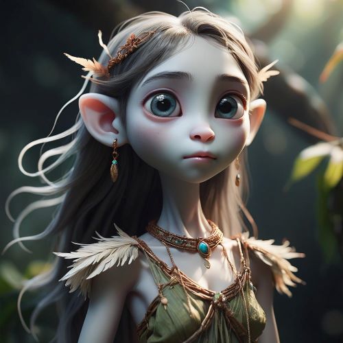 Image of the mischievous spirit Polong known in Southeast Asian folklore.