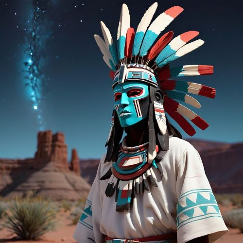 Image of the mysterious water spirit Saquasohuh known for its elusive presence and connection to lakes and rivers.