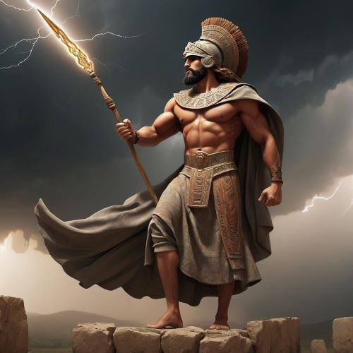 Image of the ancient Hittite storm and weather god Sarruma