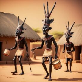 Senufo_ Image of the Senufo people, known for their rich cultural art, masks, and traditional rituals of West Africa
