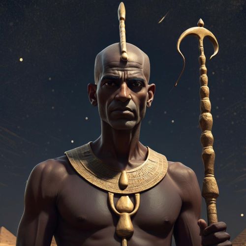 Image of Shai, the Egyptian god of destiny and fate.