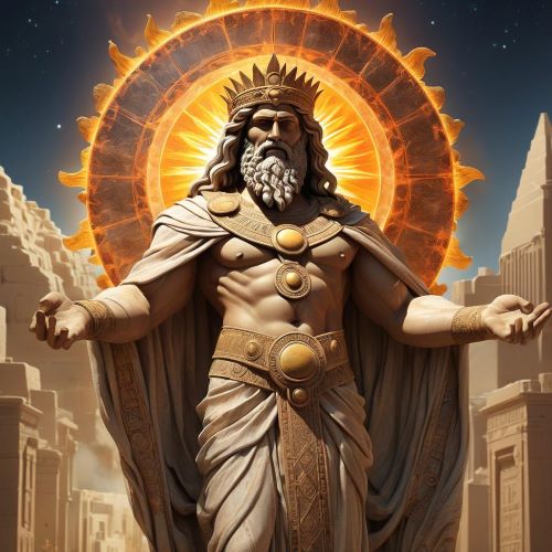 Image of Shamash, the ancient Mesopotamian sun god of justice and truth.