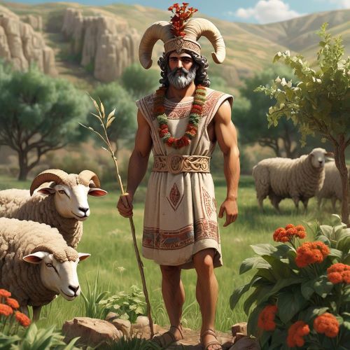 Image of Telipinu, the Hittite god of agriculture, fertility, and seasonal cycles.
