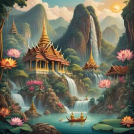 Thai_ Image of Thailand, showcasing its rich culture, temples, and vibrant landscapes.