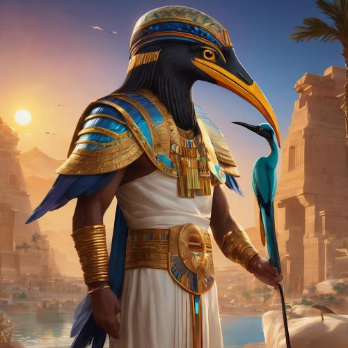 Image of the ancient Egyptian god of wisdom, writing, and knowledge, Thoth