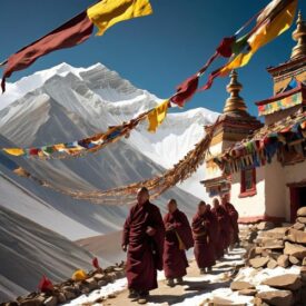 Tibetan_ Image of Tibetan culture and landscapes, reflecting spirituality, mountains, and traditional heritage.