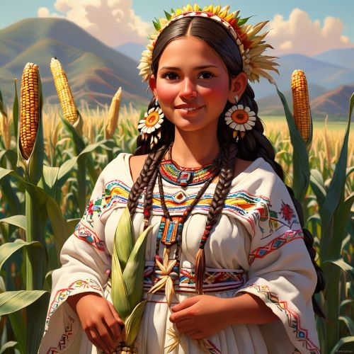 Image of the Aztec mother goddess Tonantzin, symbolizing fertility, earth, and protection.