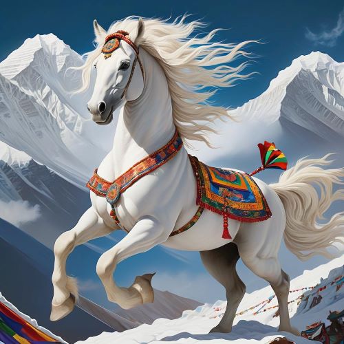 The Tibetan Wind Horse getting ready to fly