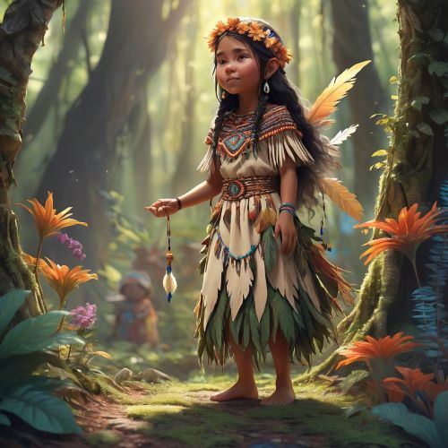 Image of the primordial sky and earth spirit Yunwi Tsundi from Native American mythology.