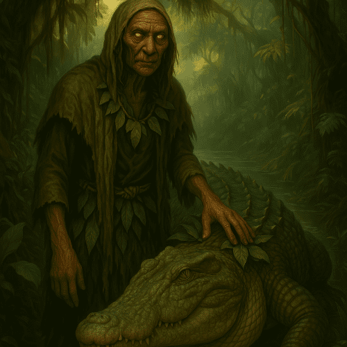 Depiction of Agalon Hayopan, the Beast Master, commanding wild creatures