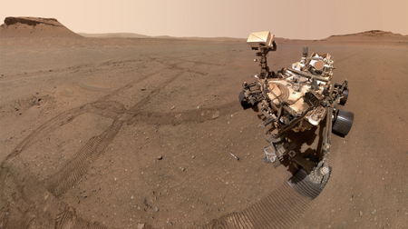 NASA's Perseverance Mars rover took this selfie looking down at one of 10 sample tubes deposited at the sample depot it created in an area nicknamed Three Forks. This image was taken by the WATSON camera on the rover&rsquo;s robotic arm on Jan. 20, 2023, the 684th Martian day, or sol, of the mission.